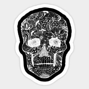 Floral skull Sticker